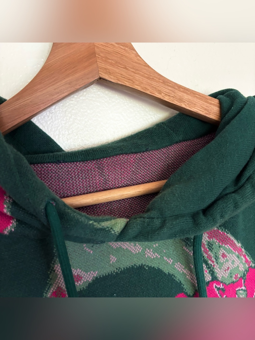 Louis Vuitton Green & Pink Splash Marbled Print Logo Oversized Hoodie - Picture 8 of 12